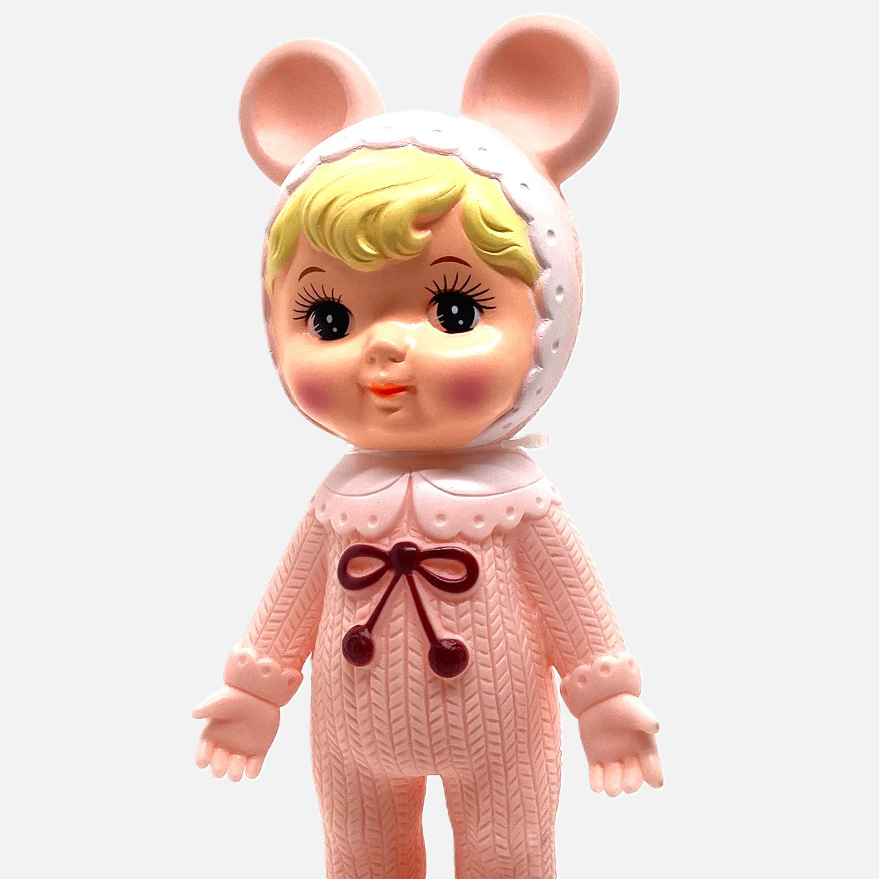 【ソフビ】チャーミーちゃん(くま耳Type)/保坂さほ氏プロデュース版/ピンクカラー/KODAMA TOY/コダマトイ